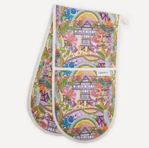 Liberty London Staging Liberty 150th Anniversary Print Double Oven Mitt NEW